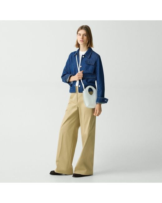 Theory Blue Mini Circle Bag