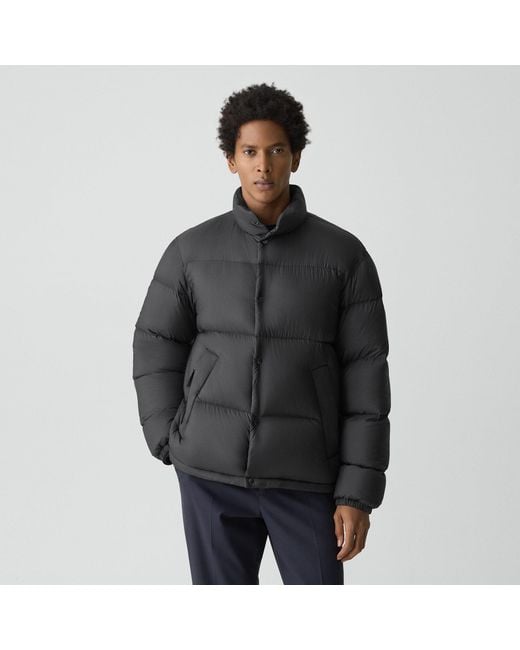 Theory Black Parachute Puffer Jacket for men
