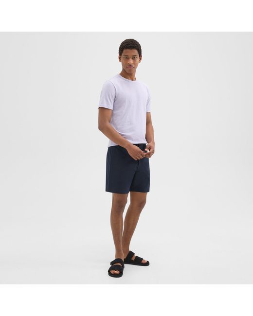 Theory Blue Zaine Short In Stretch Cotton-blend for men