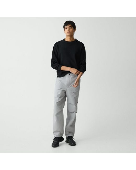 Theory Black Wide-Leg Drawstring Pant for men