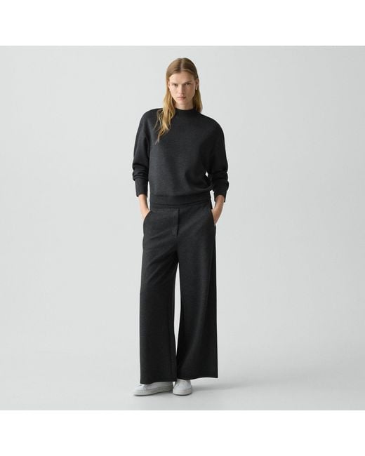 Theory Black A-Line Pull-On Pant
