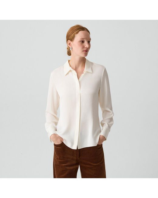 Theory Women's White Fitted Shirt