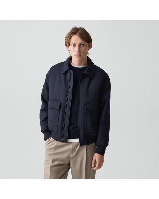 Theory Blue Modern Aviator Jacket for men