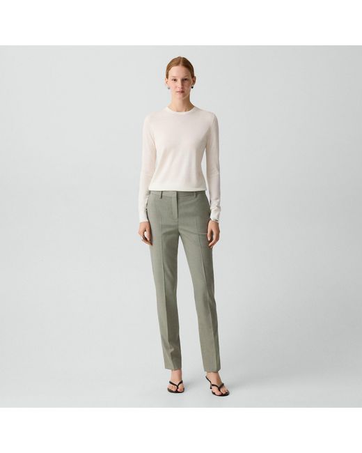Theory Gray Treeca Full Length Pant