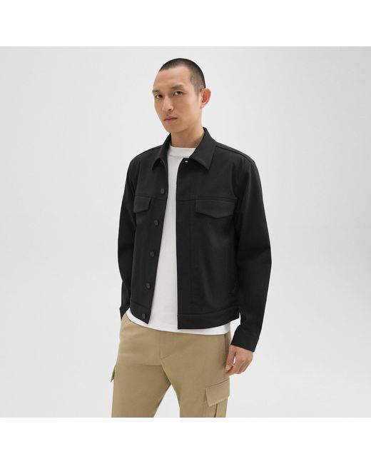 Theory River Trucker Jacket in Black for Men Lyst