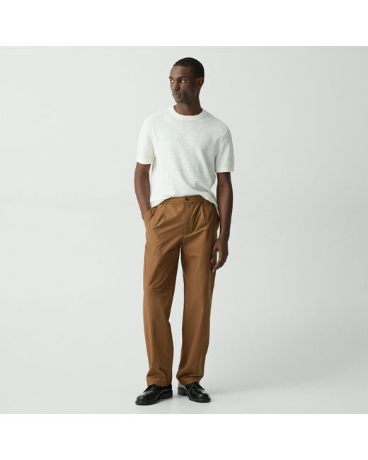 Theory Brown Pleated Drawstring Pant for men