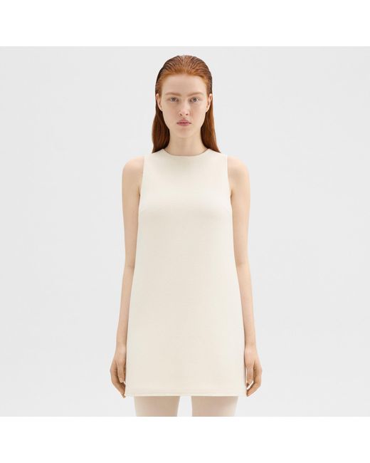 Theory Natural Shift Dress In Double-face Wool-cashmere