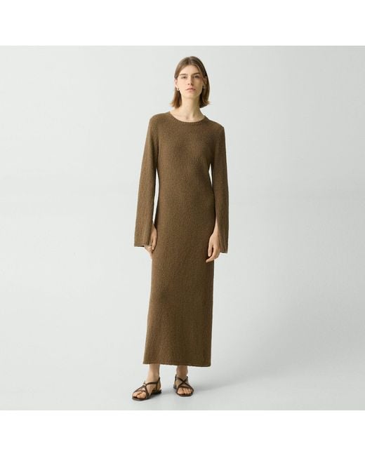 Theory Boucl Midi Dress in Green | Lyst