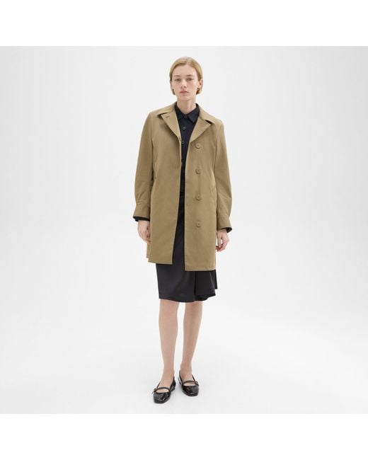 Theory Natural Tailored Cotton-blend Coat