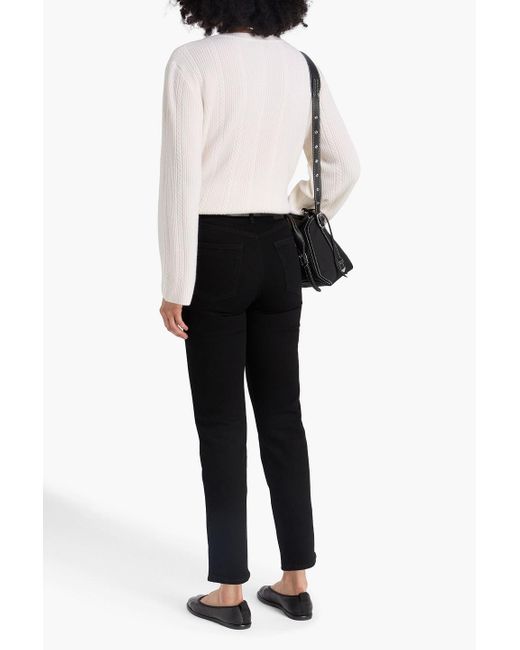 Rag & Bone Black Wren High-Rise Slim-Leg Jeans