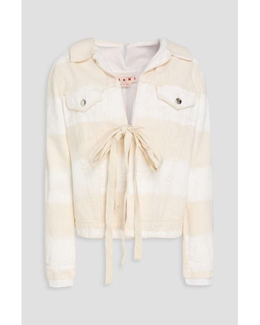 Marni Natural Striped Denim Jacket