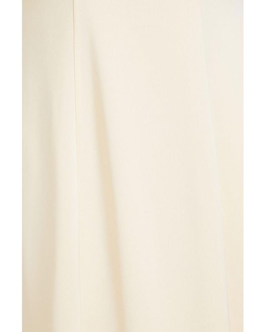 Anna Quan White Cutout Crepe-satin Maxi Dress