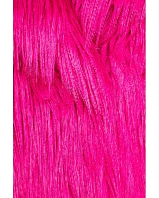 Stand Studio Pink Faux Fur Jacket