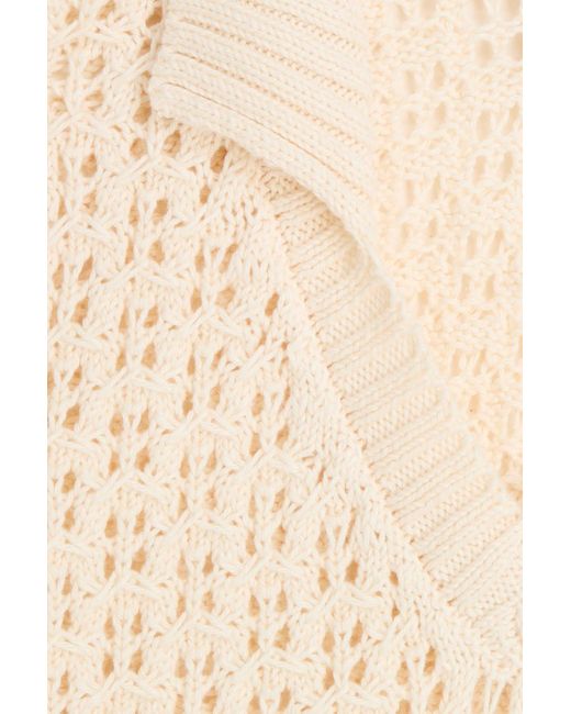 NAADAM Natural Pointelle-Knit Pima Cotton Polo Sweater
