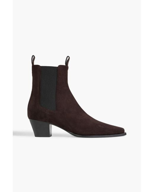 Totême Brown Suede Chelsea Boots