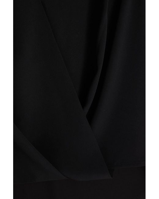 Rag & Bone Black Meredith Wrap-effect Cady Top