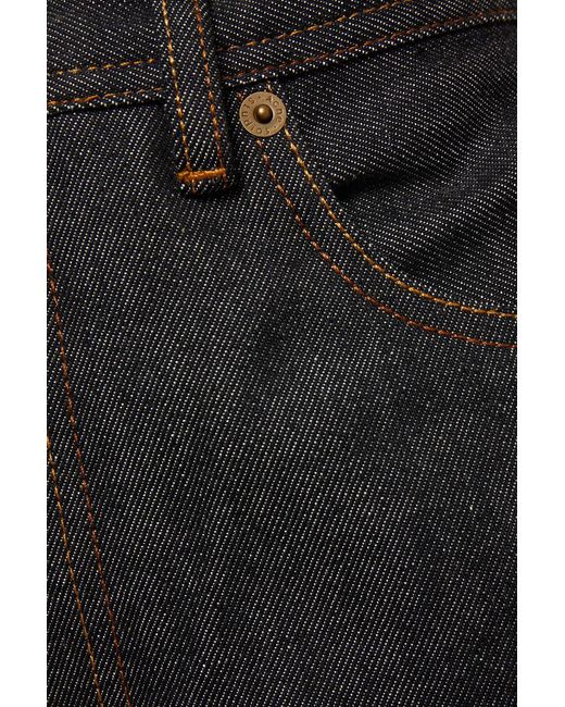 Acne Black High-rise Straight-leg Jeans