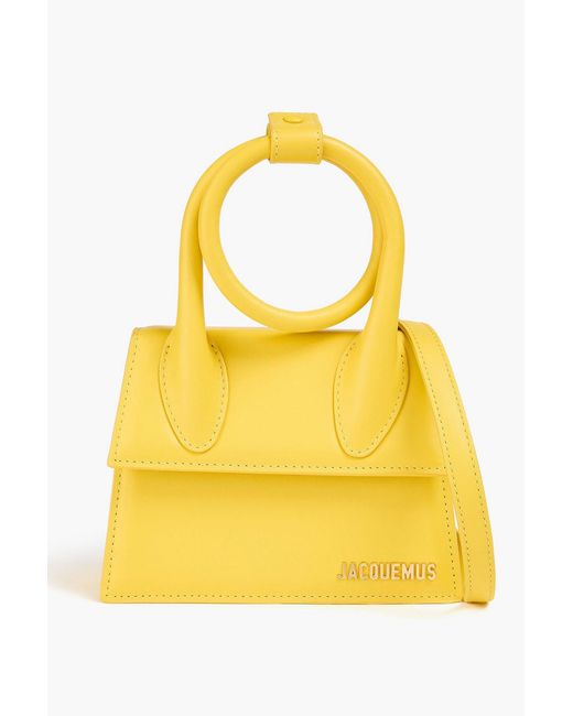 Jacquemus Yellow Le Chiquito Noeud Leather Tote
