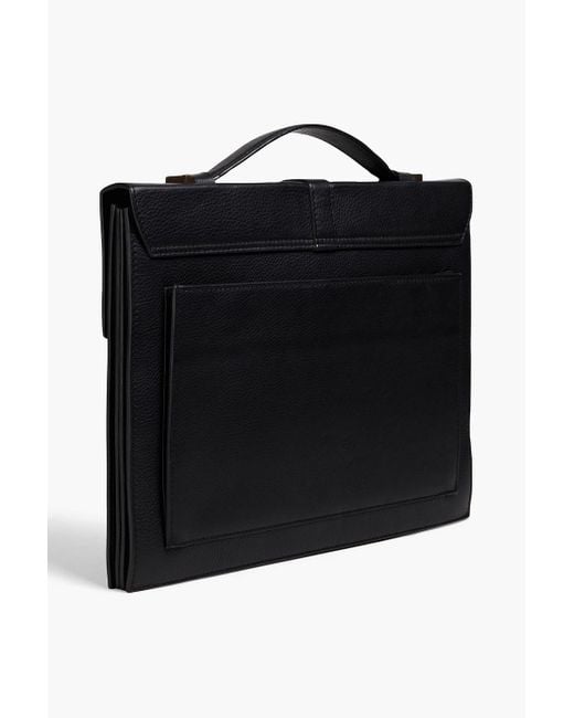 Boglioli Black Textured-leather Shoulder Bag for men