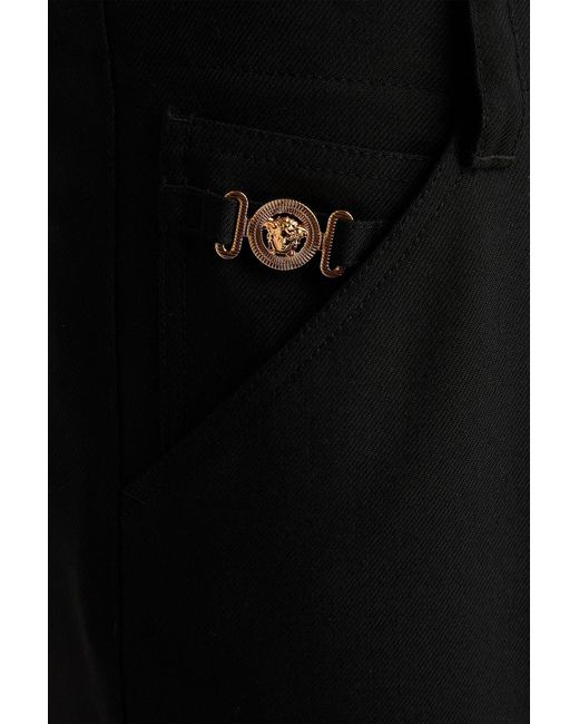 Versace Black Wool-Twill Pants for men