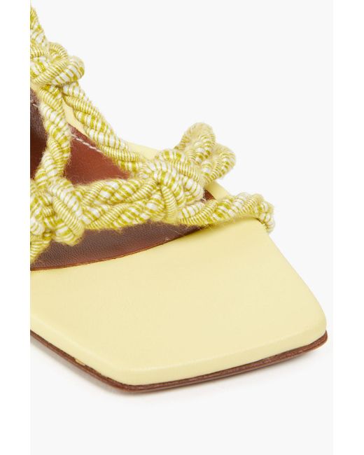 Zimmermann Knotted Metallic Cord Sandals
