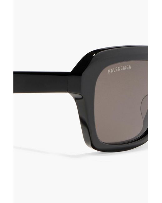 Balenciaga Black Square-frame Acetate Sunglasses