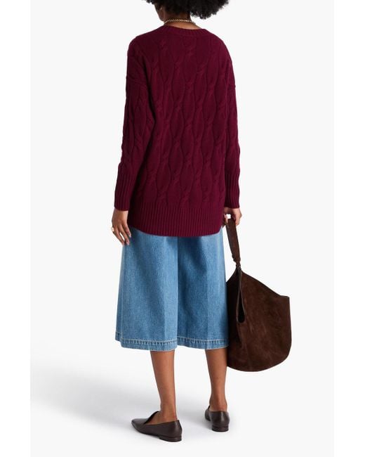 arch4 Purple Whitsan Cable-Knit Cashmere Sweater