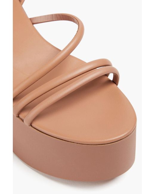Gianvito Rossi Pink Bekah Leather Platform Sandals