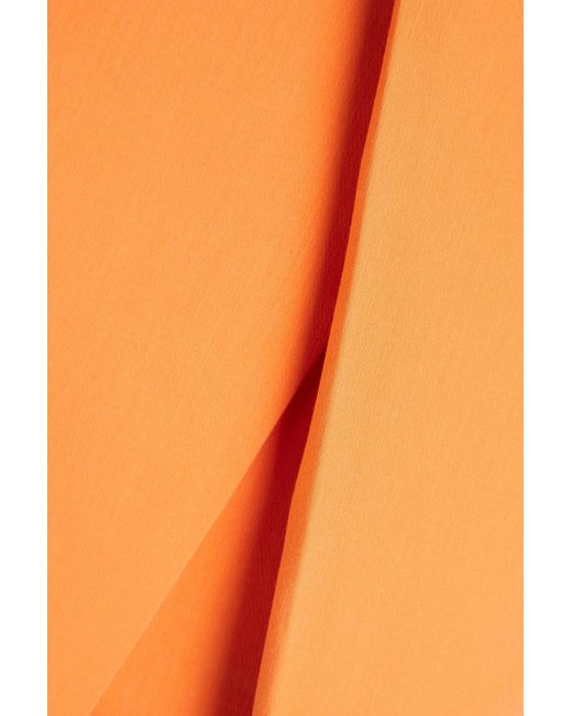 Maje Orange Rock aus einer baumwollmischung mit wickeleffekt
