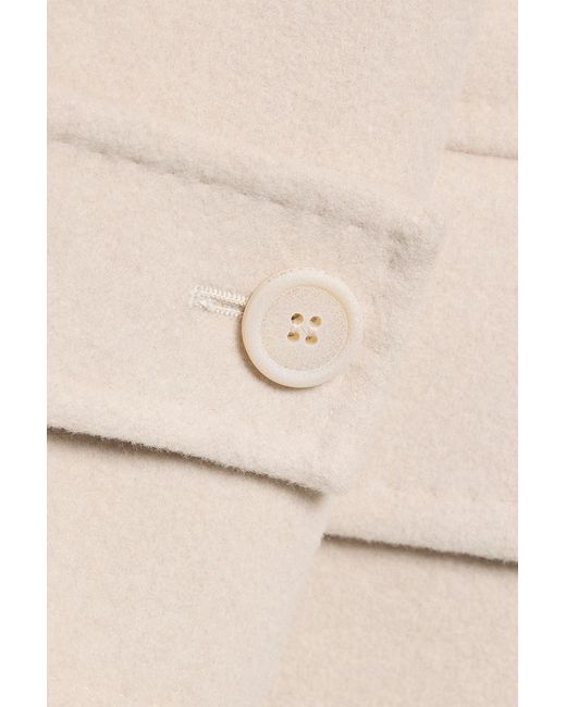 Max Mara Natural Nogara Double-Breasted Wool And Cashmere-Blend Felt Coat