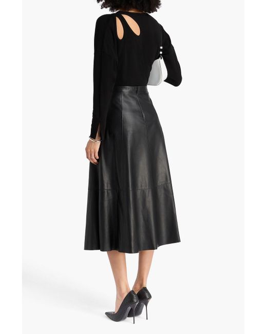 Victoria Beckham Black Cutout Jersey Top