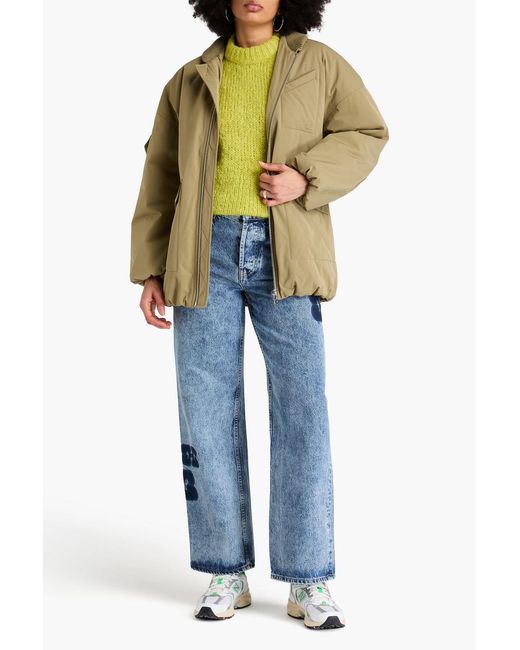 Ganni Natural Shell Bomber Jacket