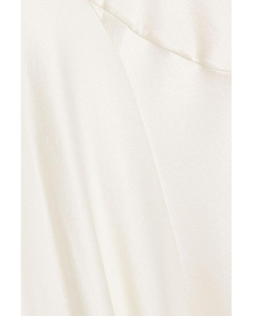 Roksanda White Draped Silk-satin Bridal Gown