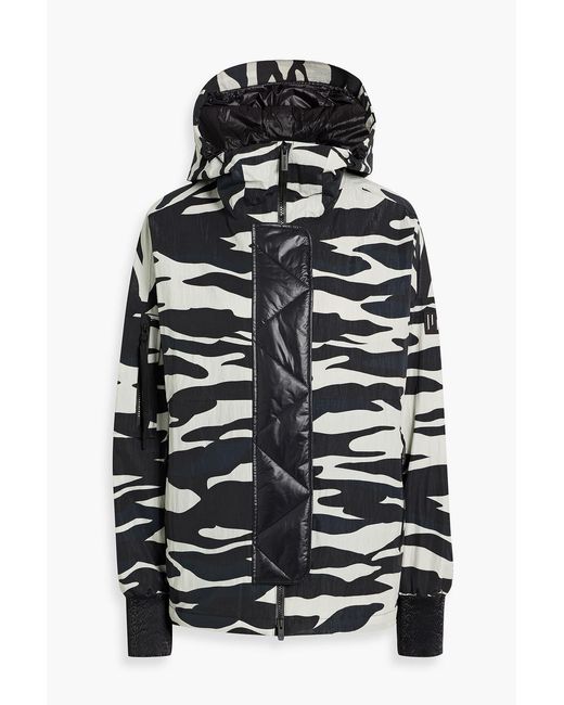 Holden Black Sloane Zebra-Print Ripstop And Quilted Ski Jacket