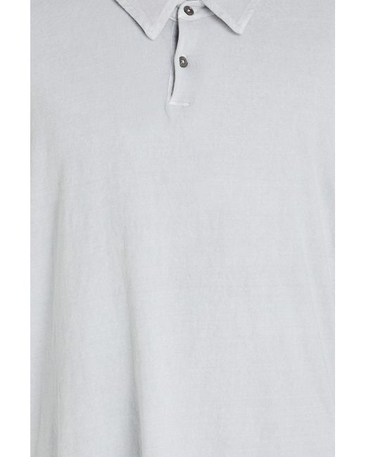 James Perse White Stretch-cotton Jersey Polo Shirt for men