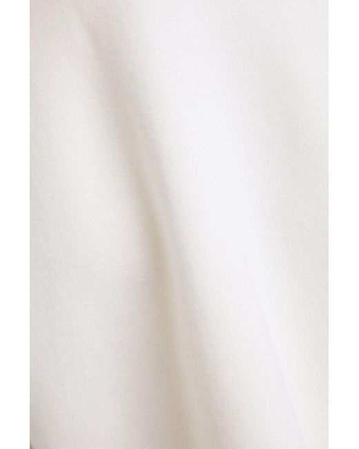 Tibi White Cashmere-blend Sweater
