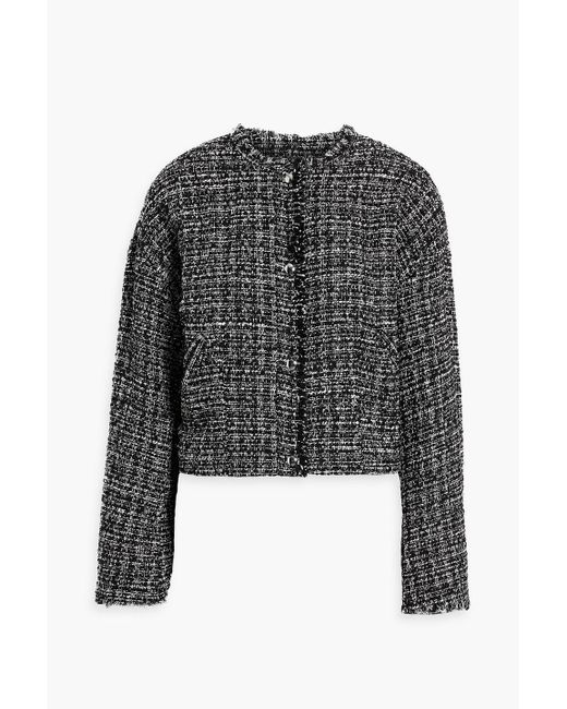 IRO Black Luna Bouclé-tweed Jacket