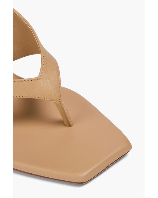 STUDIO AMELIA Natural Angela 90 Leather Mules