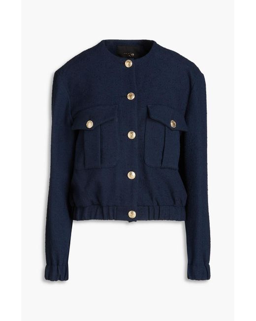 Maje Blue Jacket Cotton, Polyamide