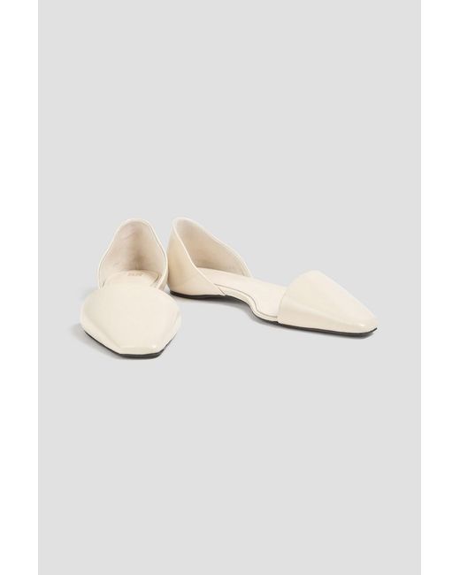 Totême White Leather Flats