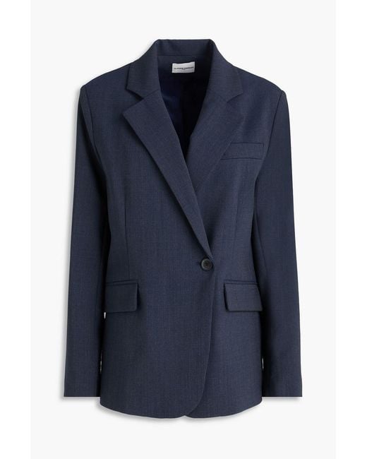 Claudie Pierlot Blue Wool-blend Twill Blazer