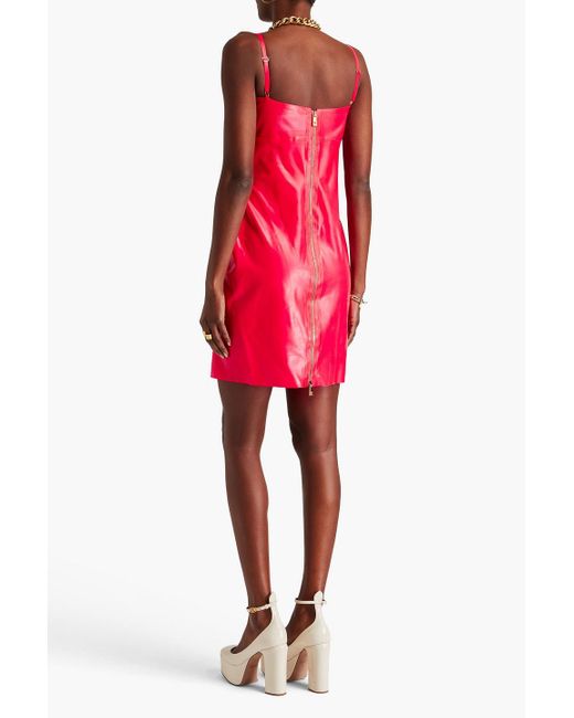Versace Red Latex Mini Dress