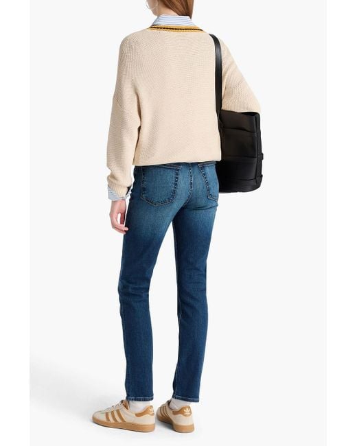Rag & Bone Blue Wren hoch sitzende jeans mit schmalem bein