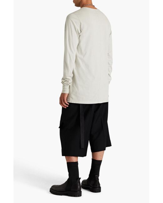 Rick Owens White Printed Cotton-jersey T-shirt for men
