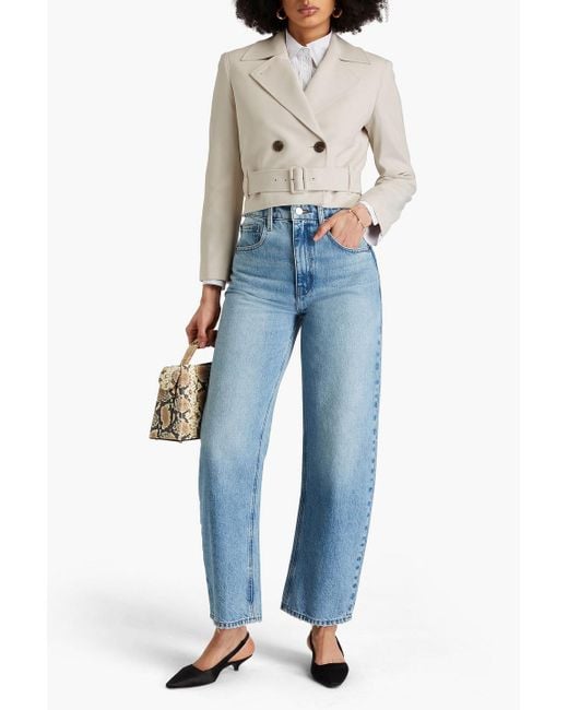 Theory Natural Cropped Crepe Jacket