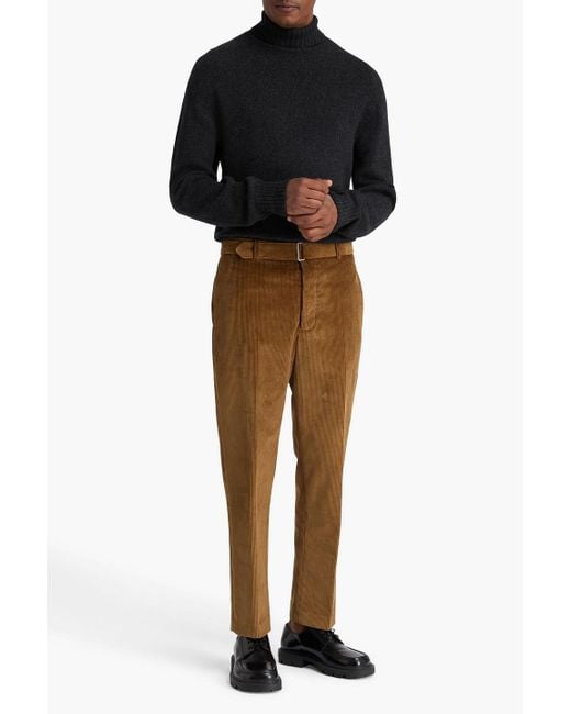 Officine Generale Black Wool Turtleneck Sweater for men