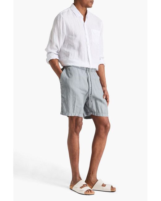 James Perse Gray Linen Shorts for men