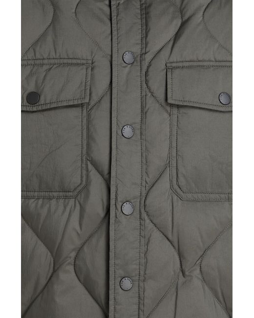 Rag & Bone Black Dane Quilted Shell Overshirt for men