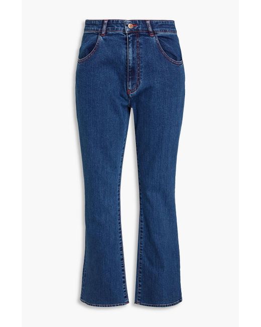 See By Chloé Blue Faded High-rise Bootcut Jeans
