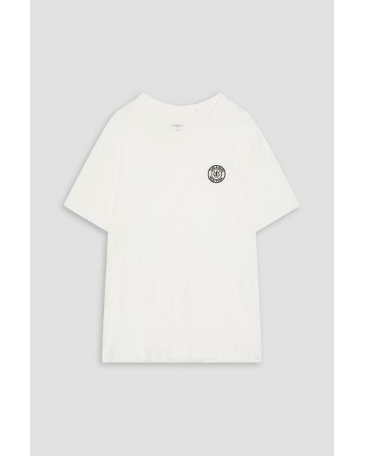 Rag & Bone T-shirt aus baumwoll-jersey mit applikationen in White für Herren